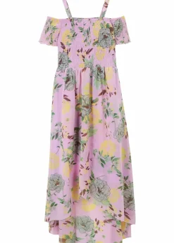 bonprix Mädchen 9-16 Jahre·Kleider & Jumpsuits|Carmen-Kleid softflieder floral
