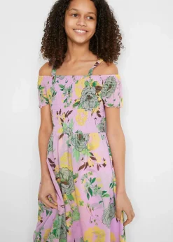 bonprix Mädchen 9-16 Jahre·Kleider & Jumpsuits|Carmen-Kleid softflieder floral
