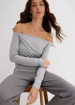 Carmenshirt aus leichtem Jersey|bonprix Hot