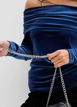 Carmenshirt aus softem Samt|bonprix Sale