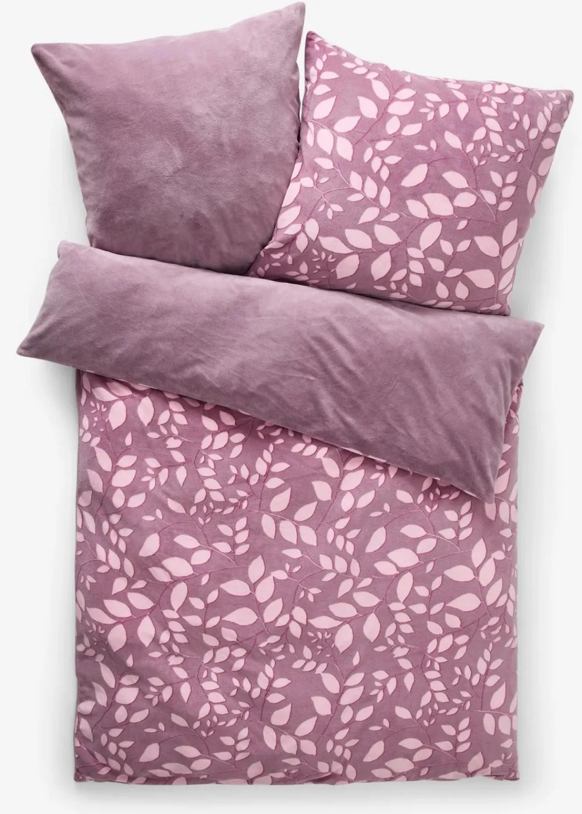 bonprix Bettwäsche|Cashmere Touch Wendebettwäsche mit floralem Design altrosa