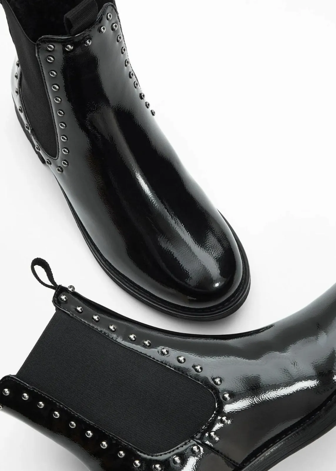 bonprix Gefütterte Winterschuhe|Stiefeletten|Chelsea Boot schwarz