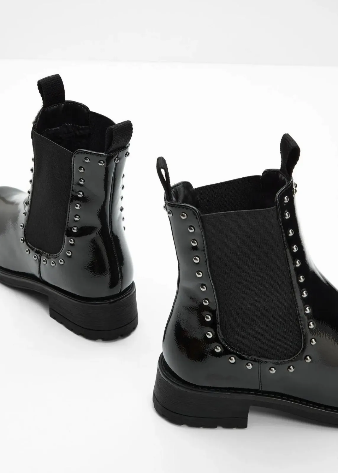 bonprix Gefütterte Winterschuhe|Stiefeletten|Chelsea Boot schwarz