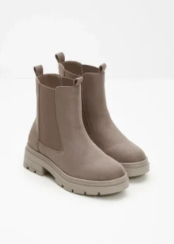 bonprix Stiefeletten|Boots|Chelsea Boot taupe