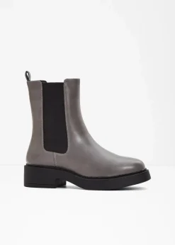 bonprix Stiefeletten|Boots|Chelsea Boot rauchgrau