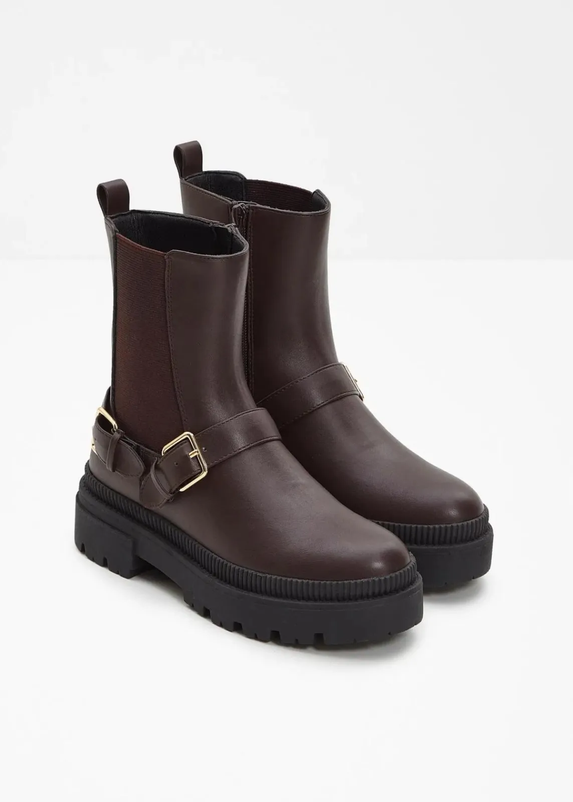 bonprix Stiefeletten|Boots|Chelsea Boot dunkelbraun