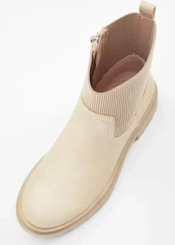 bonprix Schuhe & Accessoires In Spezialgrößen·Elastischer Schaft|Boots|Chelsea Boot beige