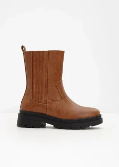 bonprix Stiefeletten|Boots|Chelsea Boot cognac
