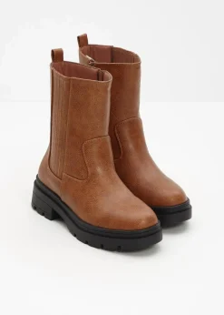 bonprix Stiefeletten|Boots|Chelsea Boot cognac