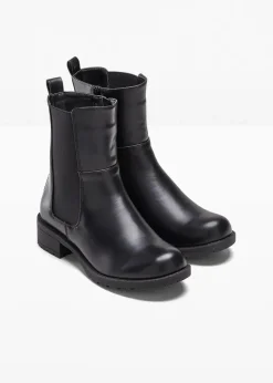 bonprix Stiefeletten|Boots|Chelsea-Boots schwarz