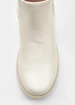 bonprix Schuhe & Accessoires In Spezialgrößen·Schuhe In Übergröße|Schuhe & Accessoires In Spezialgrößen·Elastischer Schaft|Chelsea-Boots mit Blockabsatz beige