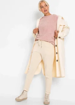 bonprix Pullover & Strickjacken|Nachhaltigere Materialien|Chenille-Longpullover vintagerosa