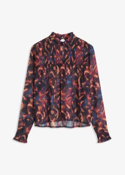 bonprix Bekleidung·Jacken & Mäntel|Blusen & Tuniken|Chiffonbluse blau bedruckt