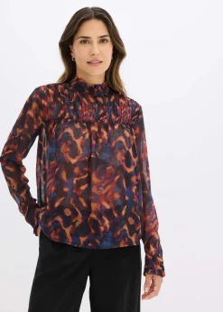 bonprix Bekleidung·Jacken & Mäntel|Blusen & Tuniken|Chiffonbluse blau bedruckt
