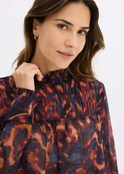 bonprix Bekleidung·Jacken & Mäntel|Blusen & Tuniken|Chiffonbluse blau bedruckt