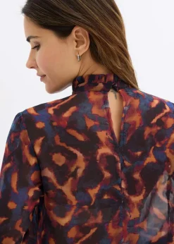 bonprix Bekleidung·Jacken & Mäntel|Blusen & Tuniken|Chiffonbluse blau bedruckt