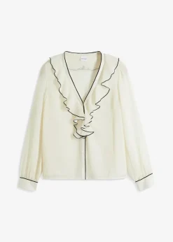 bonprix Bekleidung·Jacken & Mäntel|Blusen & Tuniken|Chiffonbluse wollweiß