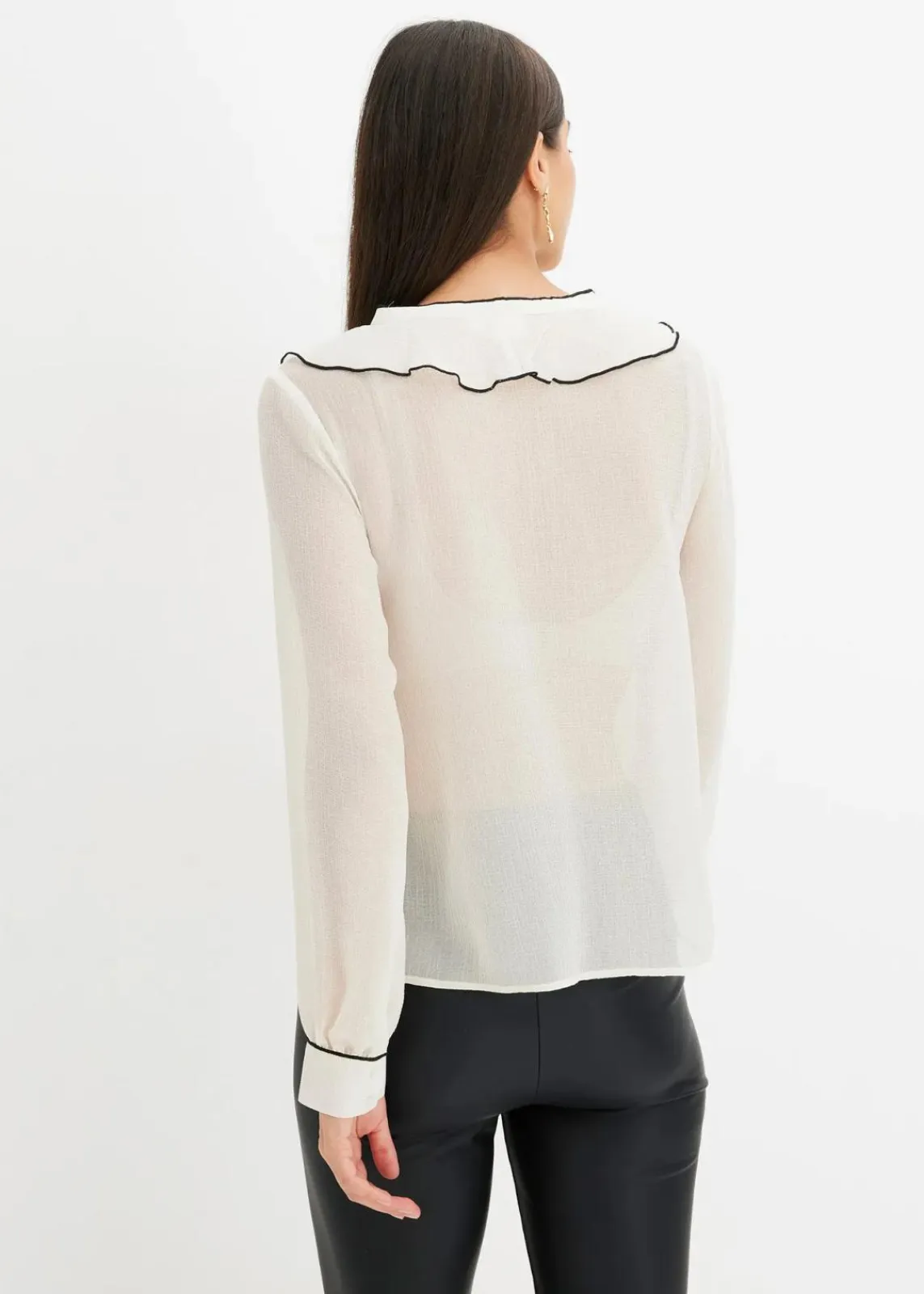 bonprix Bekleidung·Jacken & Mäntel|Blusen & Tuniken|Chiffonbluse wollweiß