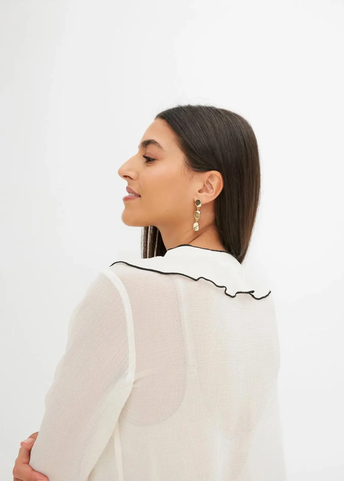 bonprix Bekleidung·Jacken & Mäntel|Blusen & Tuniken|Chiffonbluse wollweiß