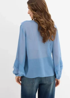 bonprix Bekleidung·Jacken & Mäntel|Blusen & Tuniken|Chiffonbluse wellenblau