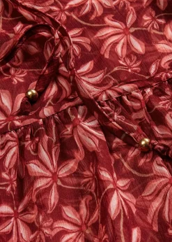 bonprix Bekleidung·Jacken & Mäntel|Blusen & Tuniken|Chiffonbluse rubinrot bedruckt