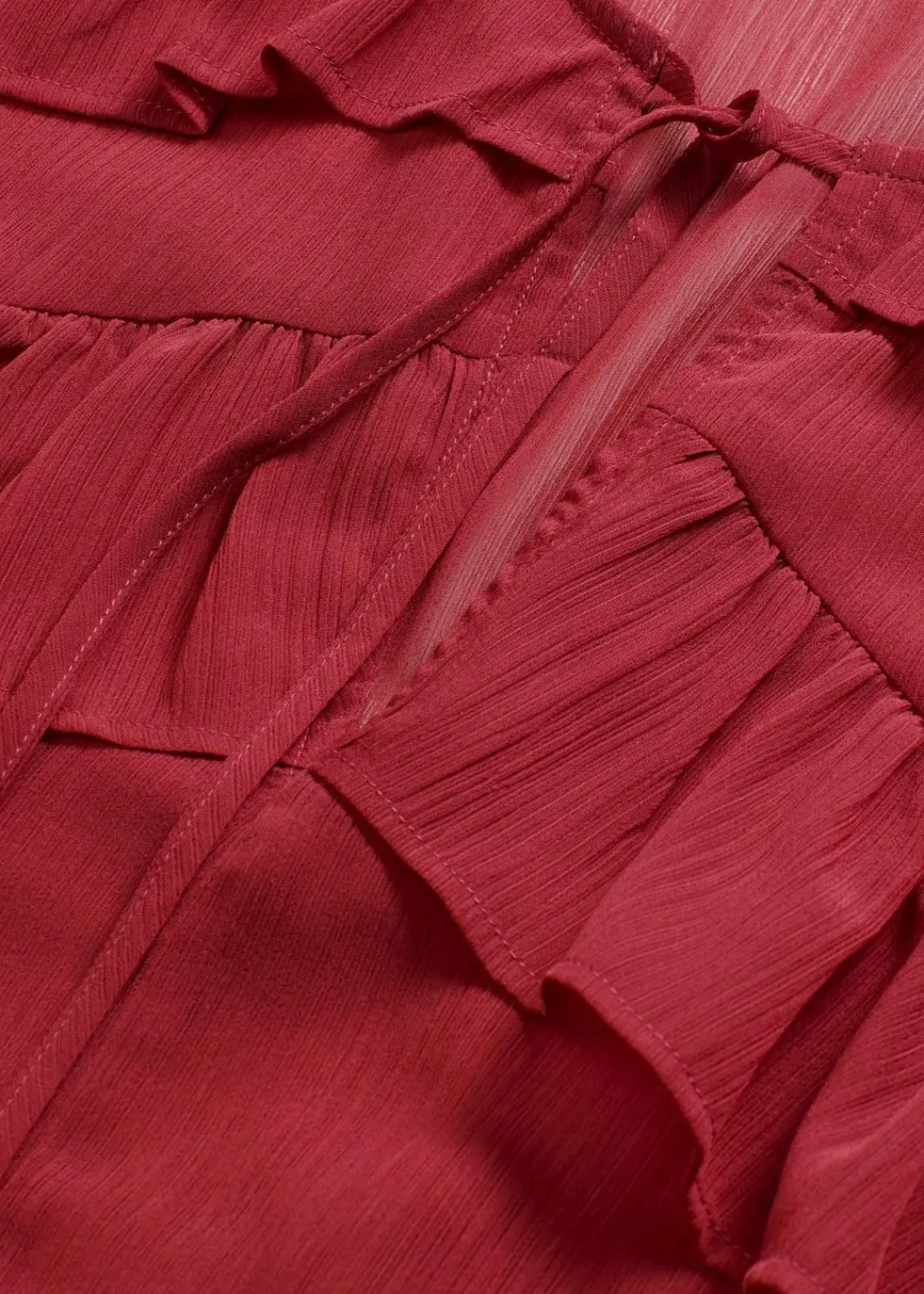 bonprix Bekleidung·Jacken & Mäntel|Blusen & Tuniken|Chiffonbluse mit Volants pflaumenrot