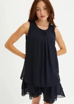 bonprix Nachhaltigere Materialien|Kleider|Chiffon-Kleid dunkelblau