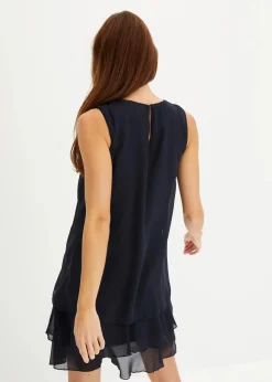 bonprix Nachhaltigere Materialien|Kleider|Chiffon-Kleid dunkelblau