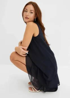 bonprix Nachhaltigere Materialien|Kleider|Chiffon-Kleid dunkelblau
