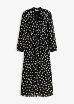 Chiffonkleid mit Kontrast-Pipings|bonprix Best