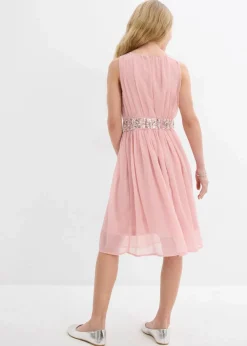 Chiffonkleid mit Paillettenband|bonprix