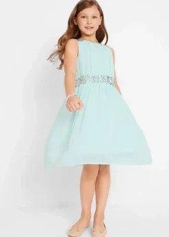 bonprix Mädchen 9-16 Jahre·Kleider & Jumpsuits|Chiffonkleid mit Paillettenband pastellmint