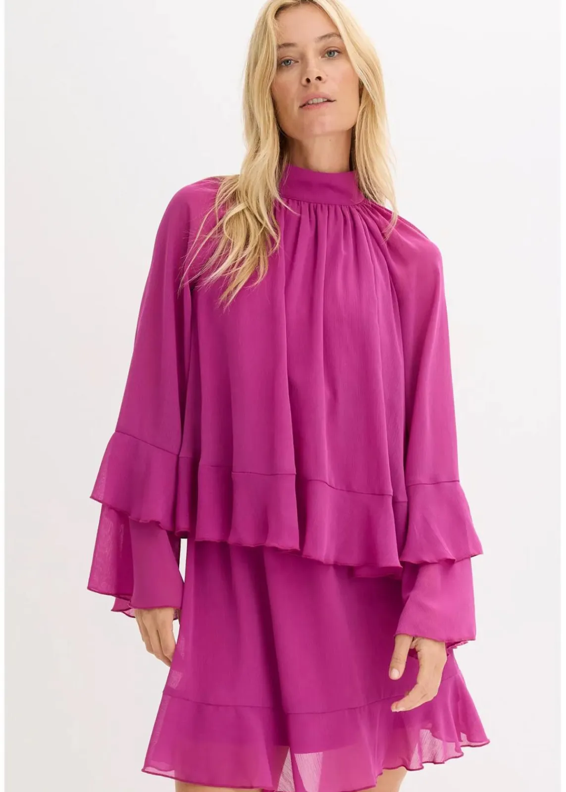 Chiffonkleid mit Volants|bonprix Online