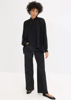 bonprix Bekleidung·Jacken & Mäntel|Blusen & Tuniken|Chiffontunika schwarz