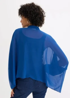 bonprix Blusen & Tuniken|Bekleidung·Jacken & Mäntel|Chiffontunika enzianblau