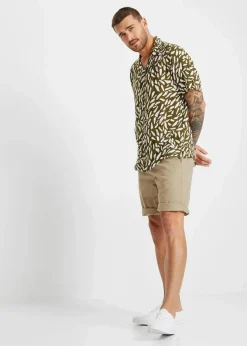 bonprix Hosen|Basics|Chino-Bermuda aus reiner Baumwolle, Regular Fit new khaki