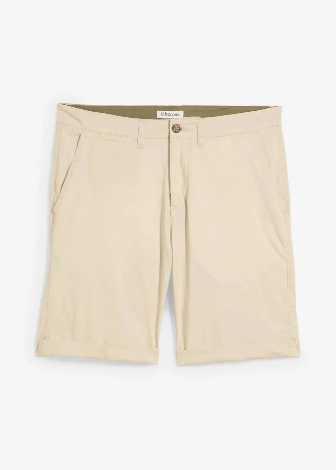 bonprix Große Größen|Shorts|Chino-Bermuda, Regular Fit hellsand