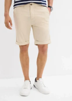 bonprix Große Größen|Shorts|Chino-Bermuda, Regular Fit hellsand