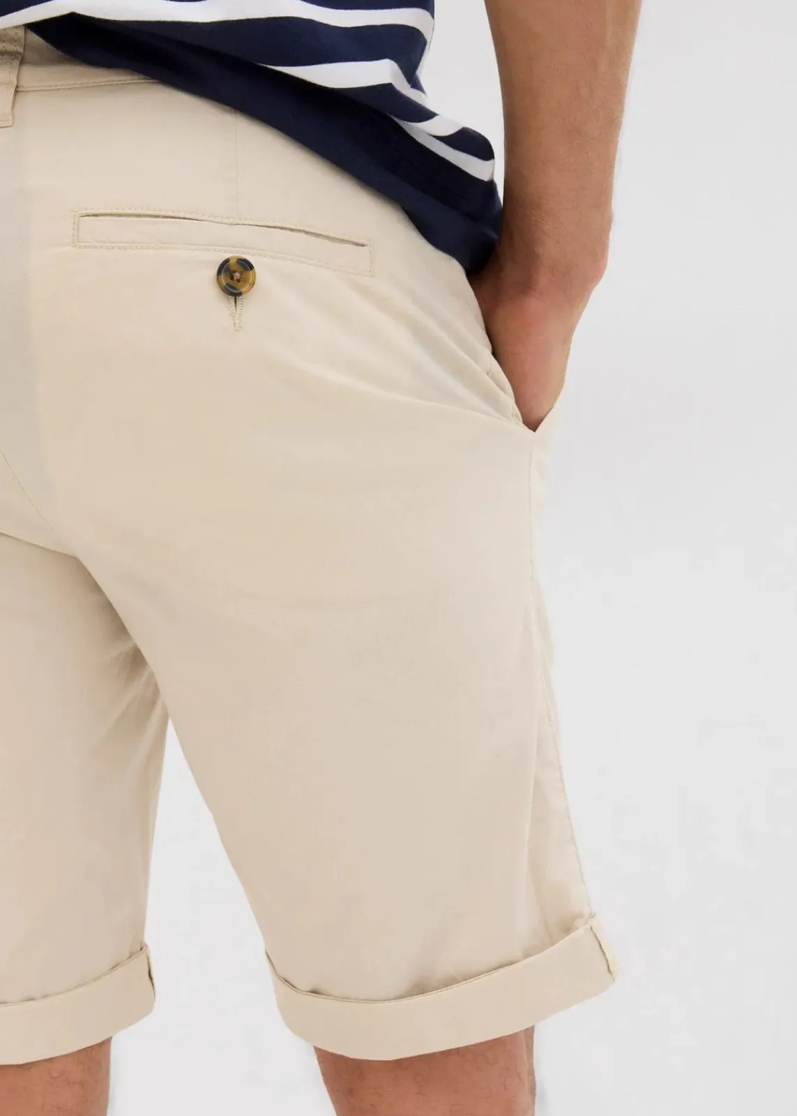 bonprix Große Größen|Shorts|Chino-Bermuda, Regular Fit hellsand