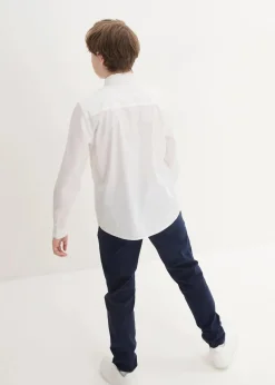 Chinohose, Langarmhemd und Krawatte (3-tlg.Set)|bonprix New