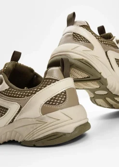 bonprix Sneaker|Chunky Sneaker kieselbeige/erdoliv/mattschilf