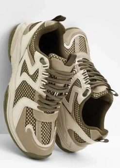 bonprix Sneaker|Chunky Sneaker kieselbeige/erdoliv/mattschilf