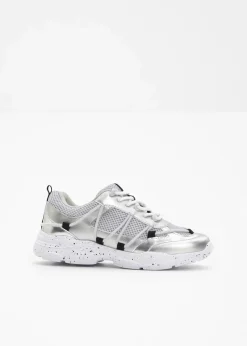 bonprix Sneaker|Chunky Sneaker mit leichter Sohle silber metallic
