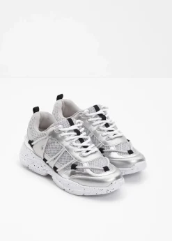 bonprix Sneaker|Chunky Sneaker mit leichter Sohle silber metallic