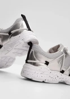 bonprix Sneaker|Chunky Sneaker mit leichter Sohle silber metallic