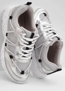 bonprix Sneaker|Chunky Sneaker mit leichter Sohle silber metallic