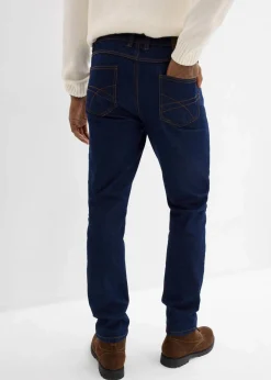 bonprix Jeans|Basics|Classic Fit Jeans mit Komfortbund, Straight dunkelblau denim