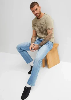bonprix Jeans|Große Größen|Classic Fit Jeans, Straight hellblau denim