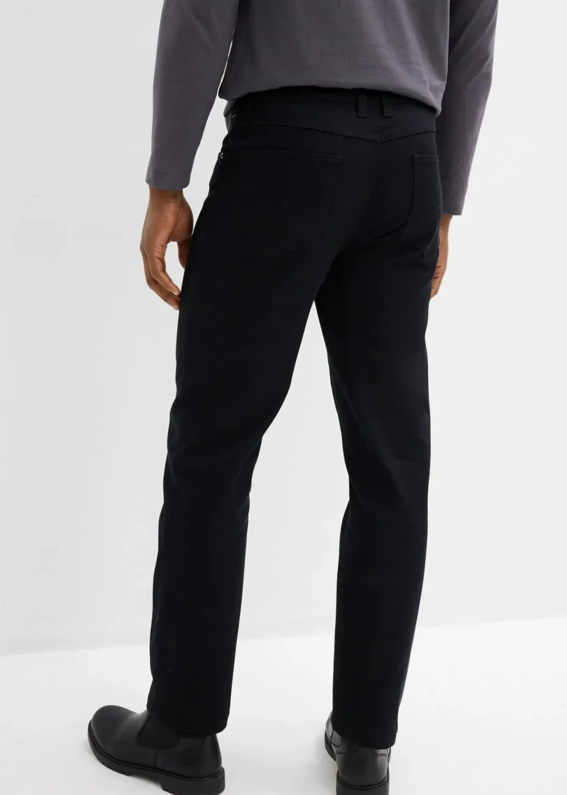 bonprix Hosen|Basics|Classic Fit Stretch-Hose, Straight schwarz