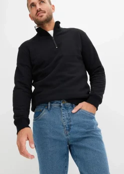 bonprix Jeans|Basics|Classic Fit Stretch-Jeans, Straight blau denim